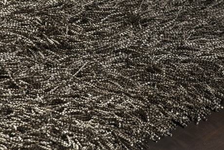 Chandra Tyra TYR-43602 Beige and Black rug, side detail view