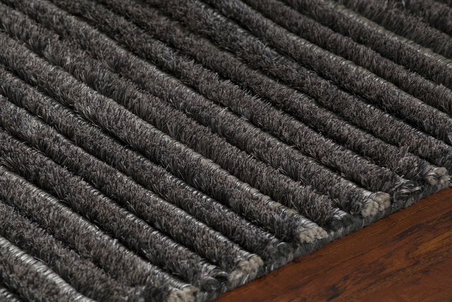 Chandra Ulrika ULR-15900 Grey rug, side detail view