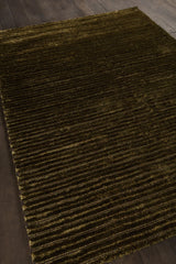 Chandra Ulrika ULR-15902 Green rug, angled side view