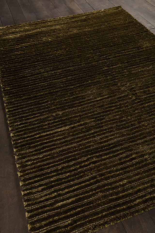 Chandra Ulrika ULR-15902 Green rug, angled side view