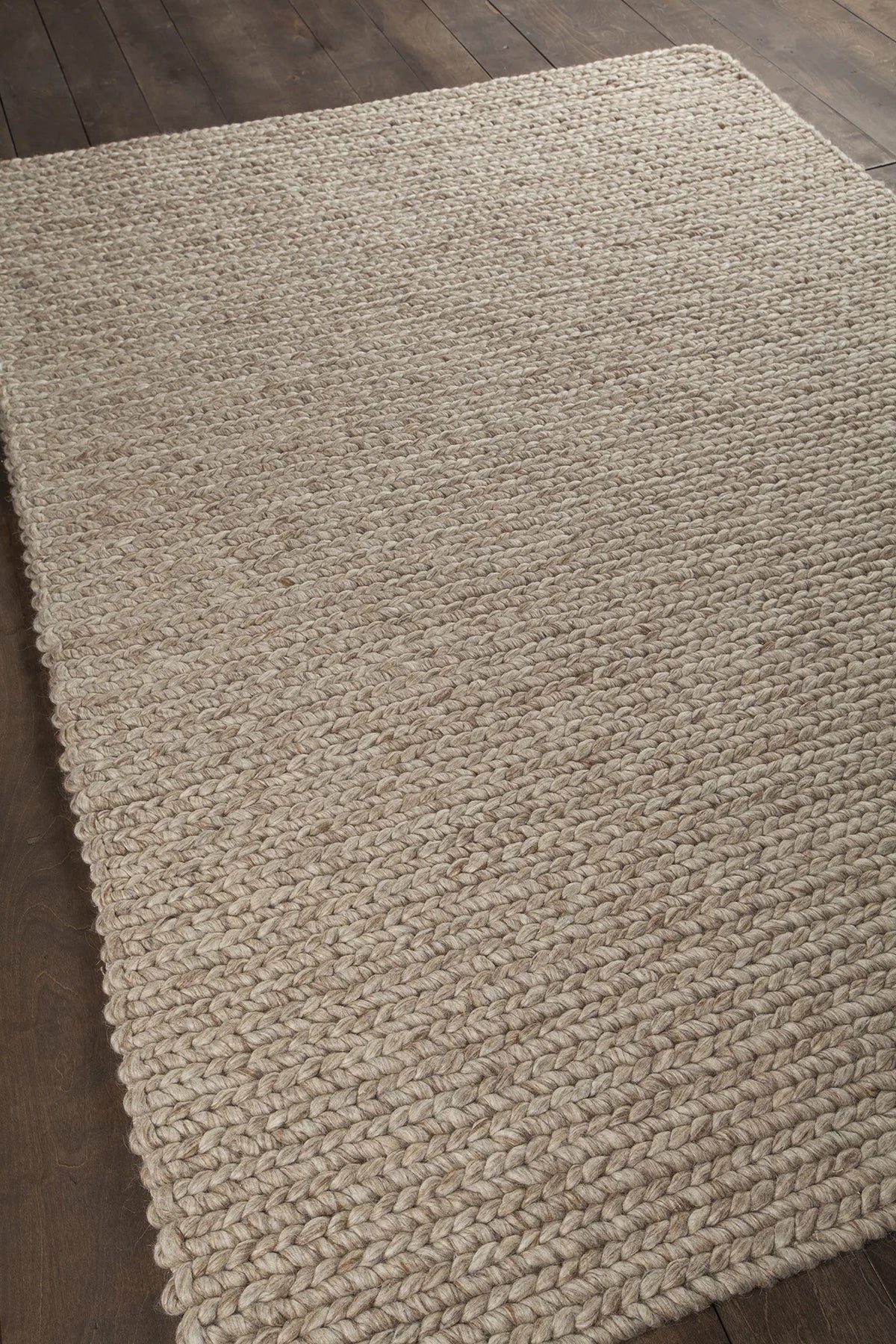 Chandra Valencia VAL-24401 Beige and Tan and Brown rug, angled side view