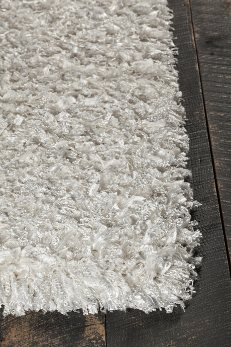 Chandra Vega VEG-40502 White rug, corner detail