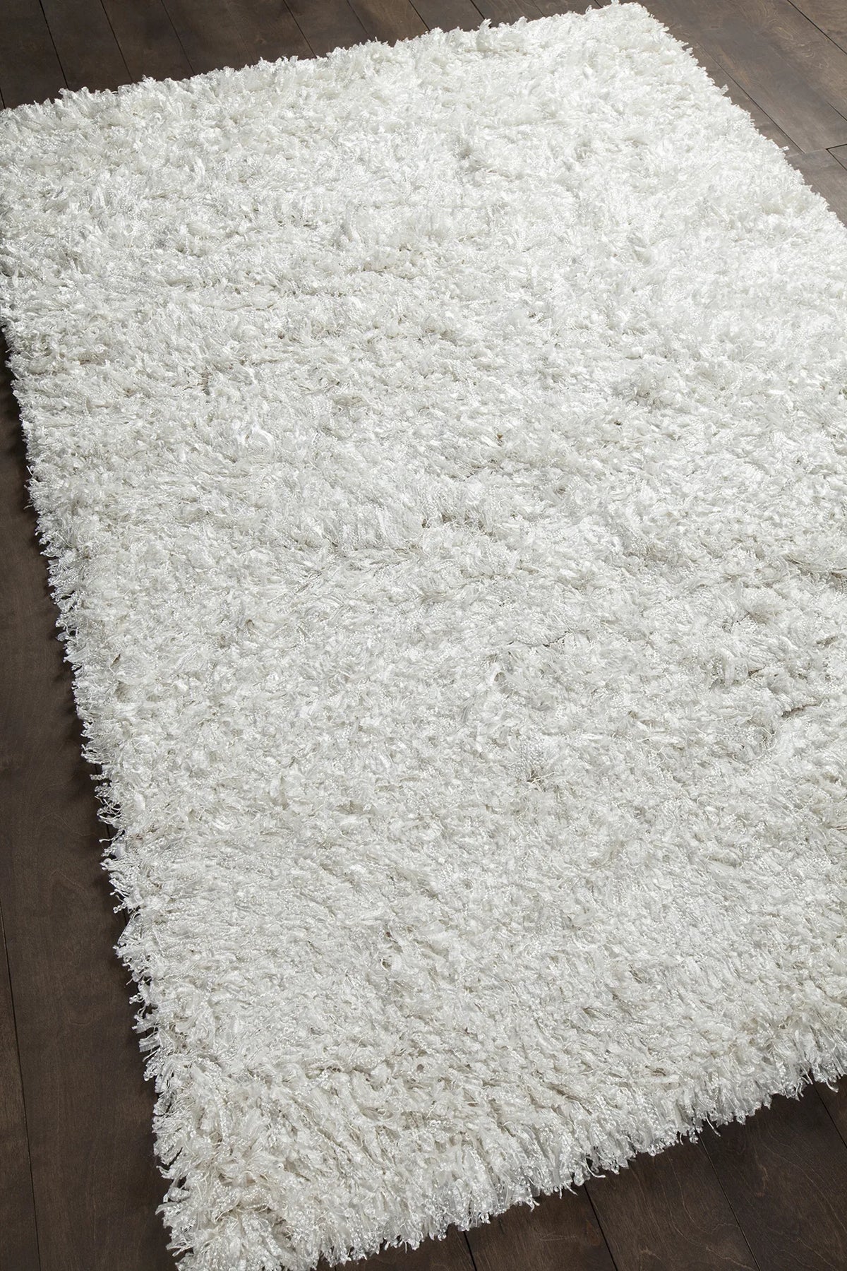 Chandra Vega VEG-40502 White rug, angled side view