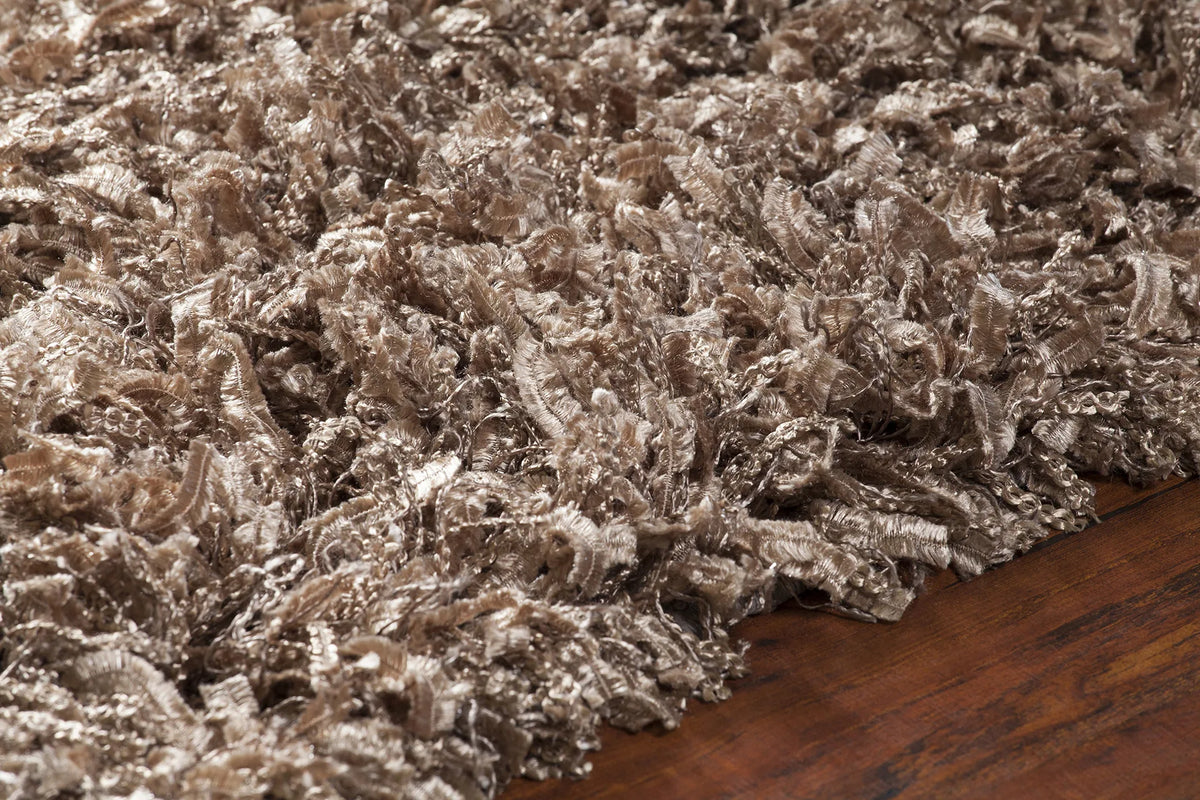 Chandra Vega VEG-40503 Tan rug, side detail view