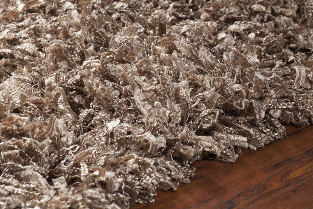 Chandra Vega VEG-40503 Tan rug, side detail view