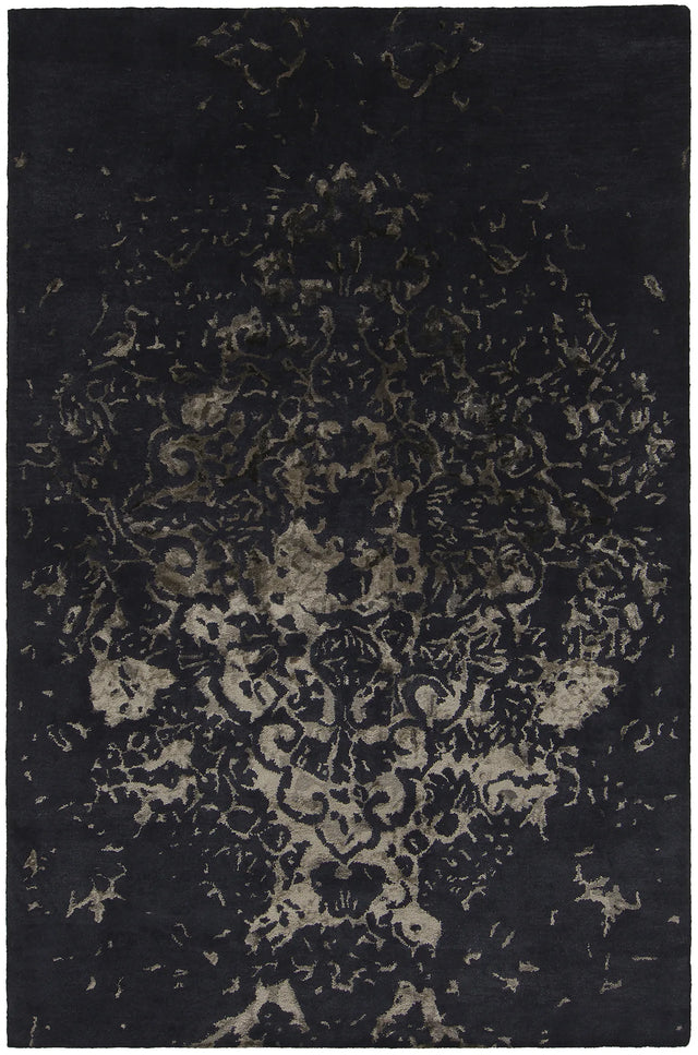 Chandra Veleno VEL-29300 Charcoal and Grey and Beige rug, flat view