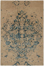 Chandra Veleno VEL-29302 Tan and Teal rug, flat view