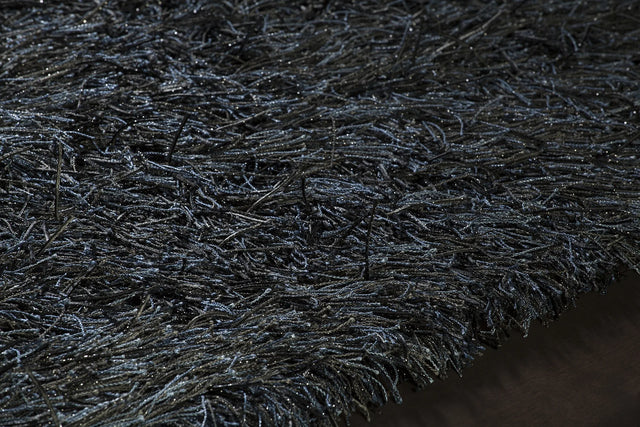 Chandra Vilma VIL-43103 Black rug, side detail view