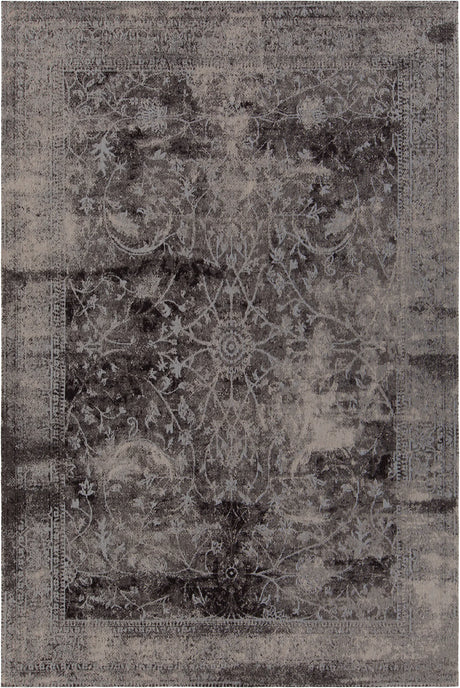 Chandra Willa WIL-46604 Black and Grey and Beige rug, flat view