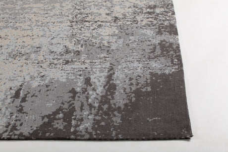 Chandra Willa WIL-46605 Black and Grey and Beige rug, corner detail