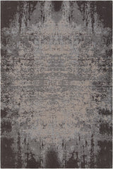 Chandra Willa WIL-46605 Black and Grey and Beige rug, flat view