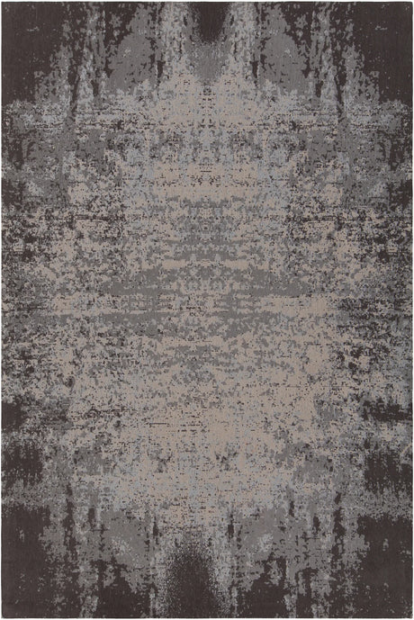 Chandra Willa WIL-46605 Black and Grey and Beige rug, flat view