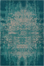 Chandra Willa WIL-46606 Blue and Beige rug, flat view