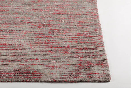 Chandra Xandra XAN-48402 Grey and Red rug, corner detail