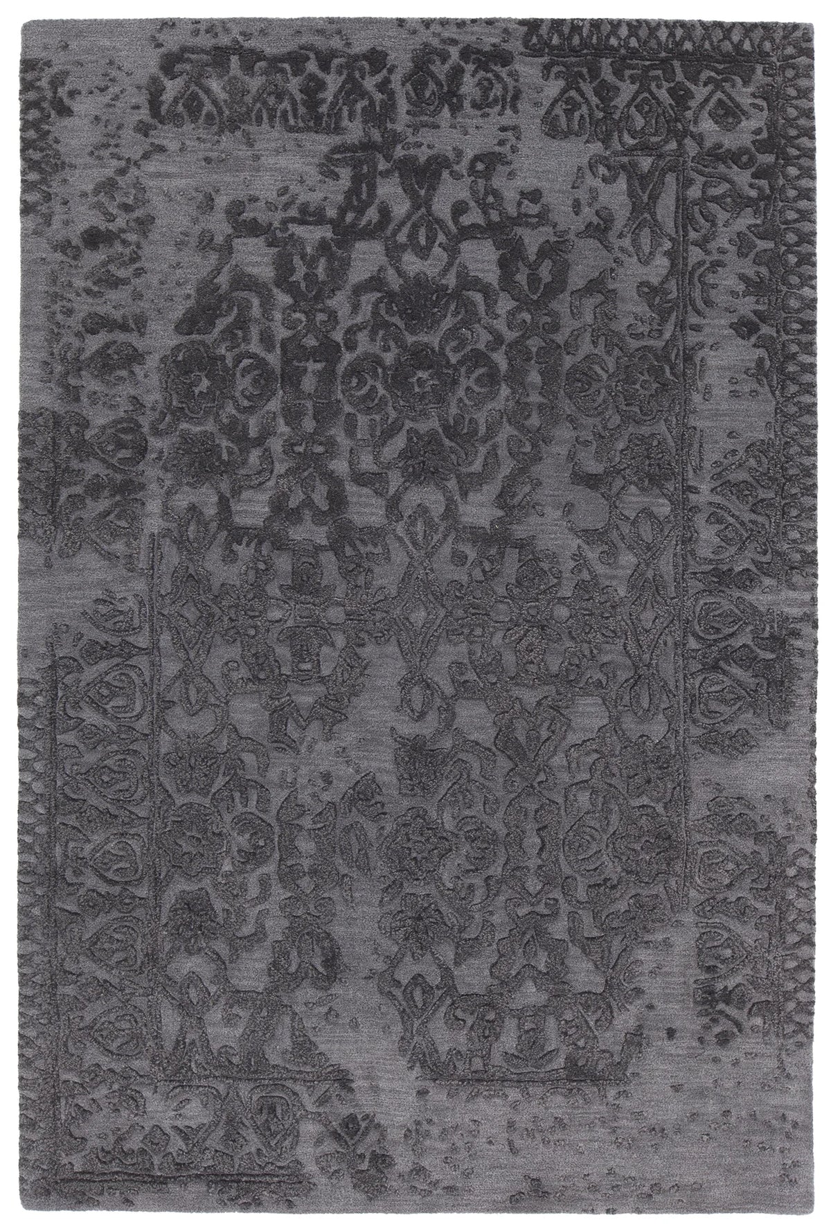Chandra Xia XIA-43700 Black rug, flat view