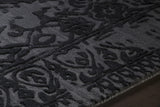 Chandra Xia XIA-43700 Black rug, side detail view