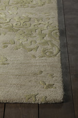 Chandra Xia XIA-43701 ivory and yellow rug, corner detail