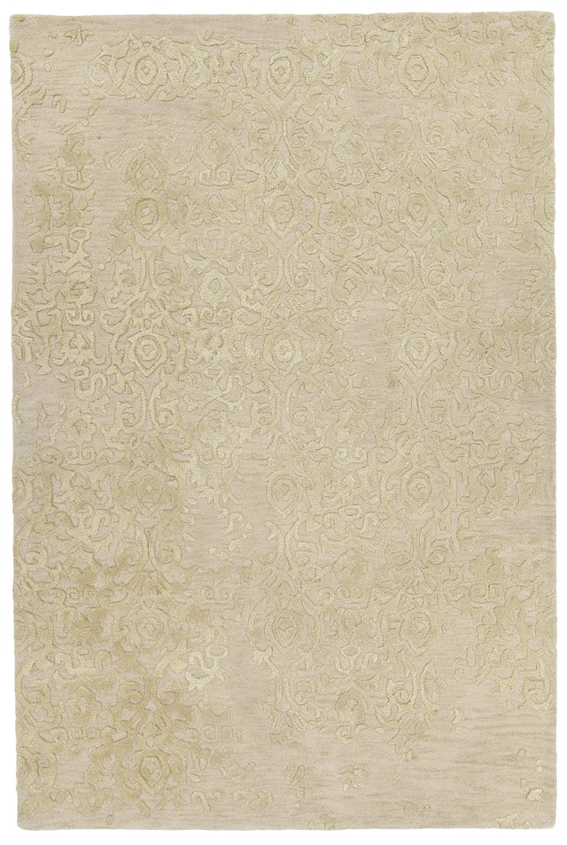 Chandra Xia XIA-43701 ivory and yellow rug, flat view