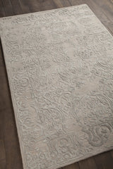 Chandra Xia XIA-43703 pink and Silver rug, angled side view