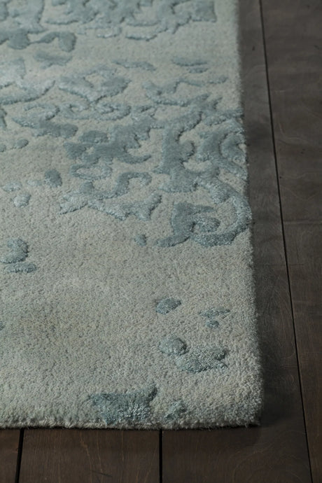Chandra Xia XIA-43704 blue rug, corner detail