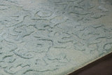 Chandra Xia XIA-43704 blue rug, side detail view