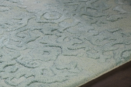 Chandra Xia XIA-43704 blue rug, side detail view