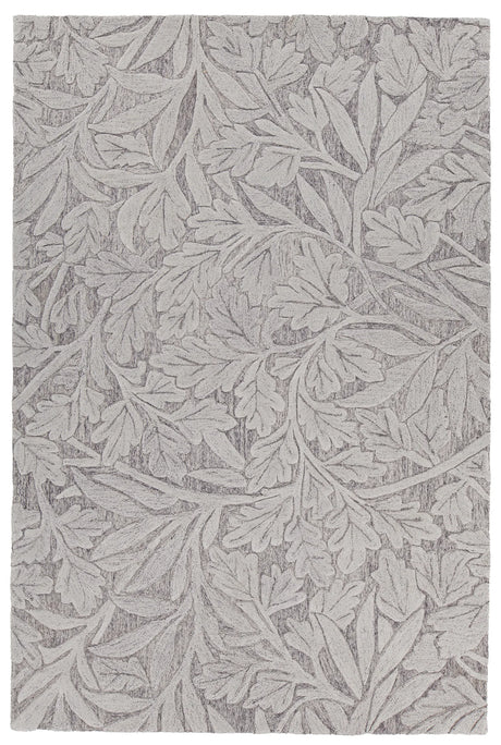 Chandra Yelena YEL-43800 grey and ivory rug, flat view