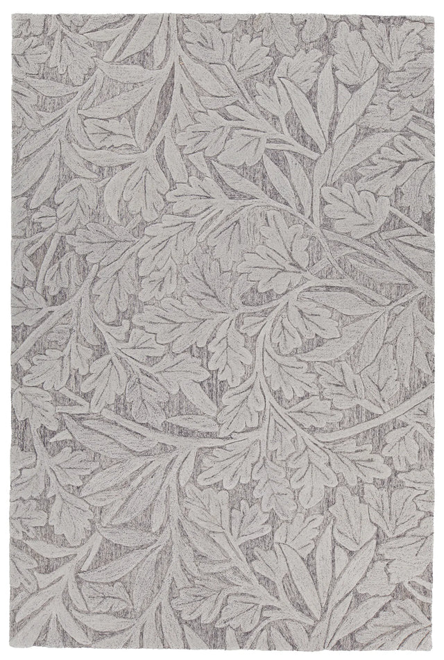 Chandra Yelena YEL-43800 grey and ivory rug, flat view