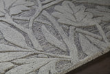 Chandra Yelena YEL-43800 grey and ivory rug, side detail view
