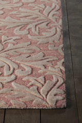 Chandra Yelena YEL-43801 pink and ivory rug, corner detail