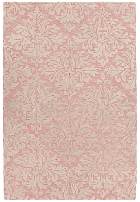 Chandra Yelena YEL-43801 pink and ivory rug, flat view