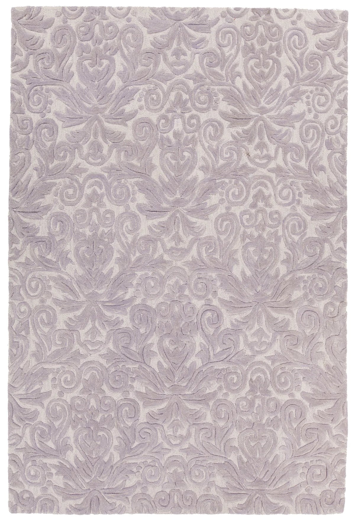 Chandra Yelena YEL-43802 purple and white rug, flat view