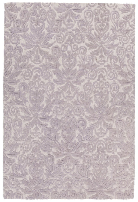 Chandra Yelena YEL-43802 purple and white rug, flat view