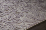 Chandra Yelena YEL-43802 purple and white rug, side detail view
