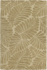 Chandra Yelena YEL-43803 green and ivory rug, flat view