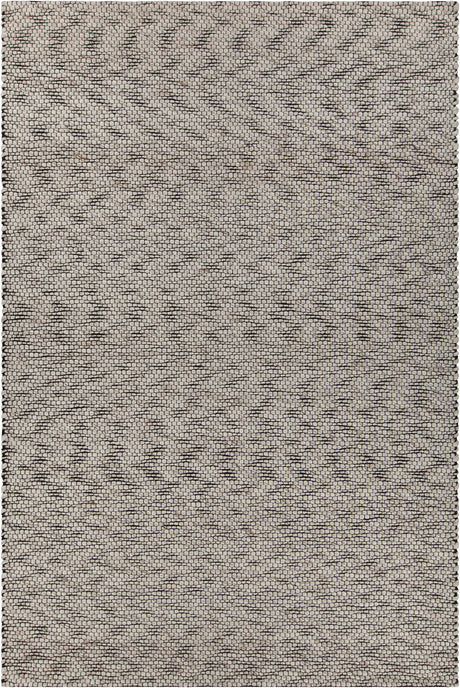 Chandra Yvonne YVO-48501 White and Black rug, flat view