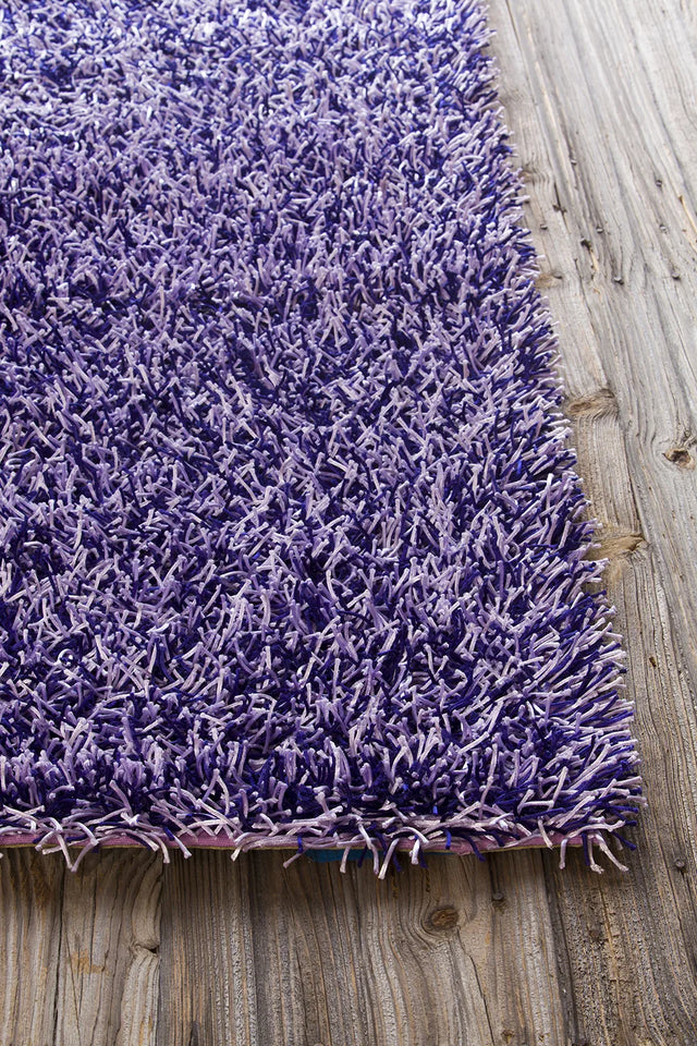 Chandra Zara ZAR-14500 Purple and Lavendar rug, corner detail