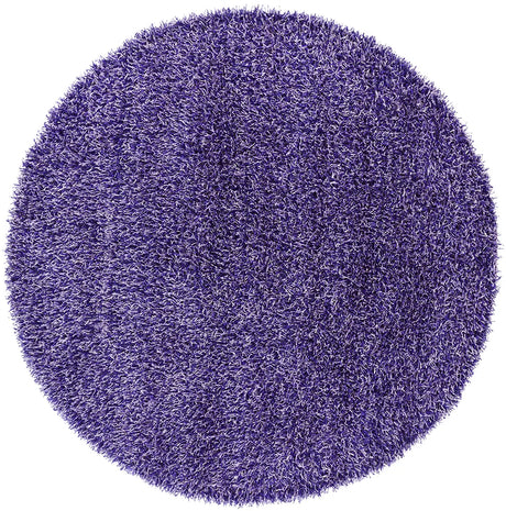 Chandra Zara ZAR-14500 Purple and Lavendar round rug, flat view