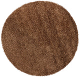 Chandra Zara ZAR-14501 Brown round rug, flat view