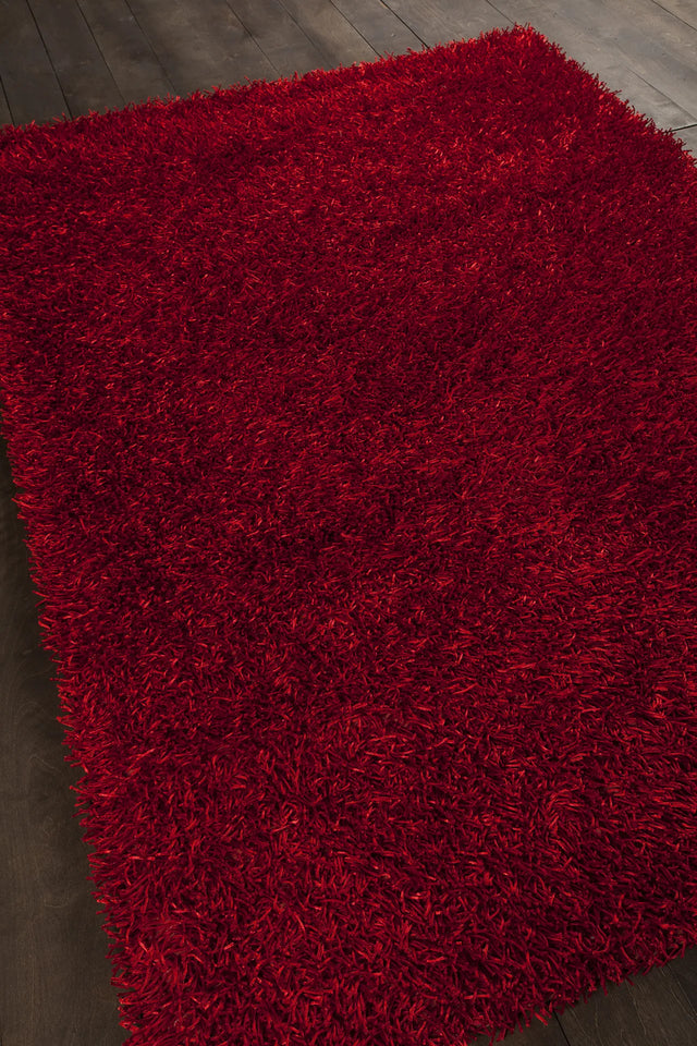 Chandra Zara ZAR-14502 Red rug, angled side view