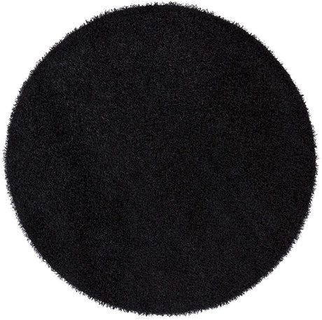 Chandra Zara ZAR-14503 Black round rug, flat view