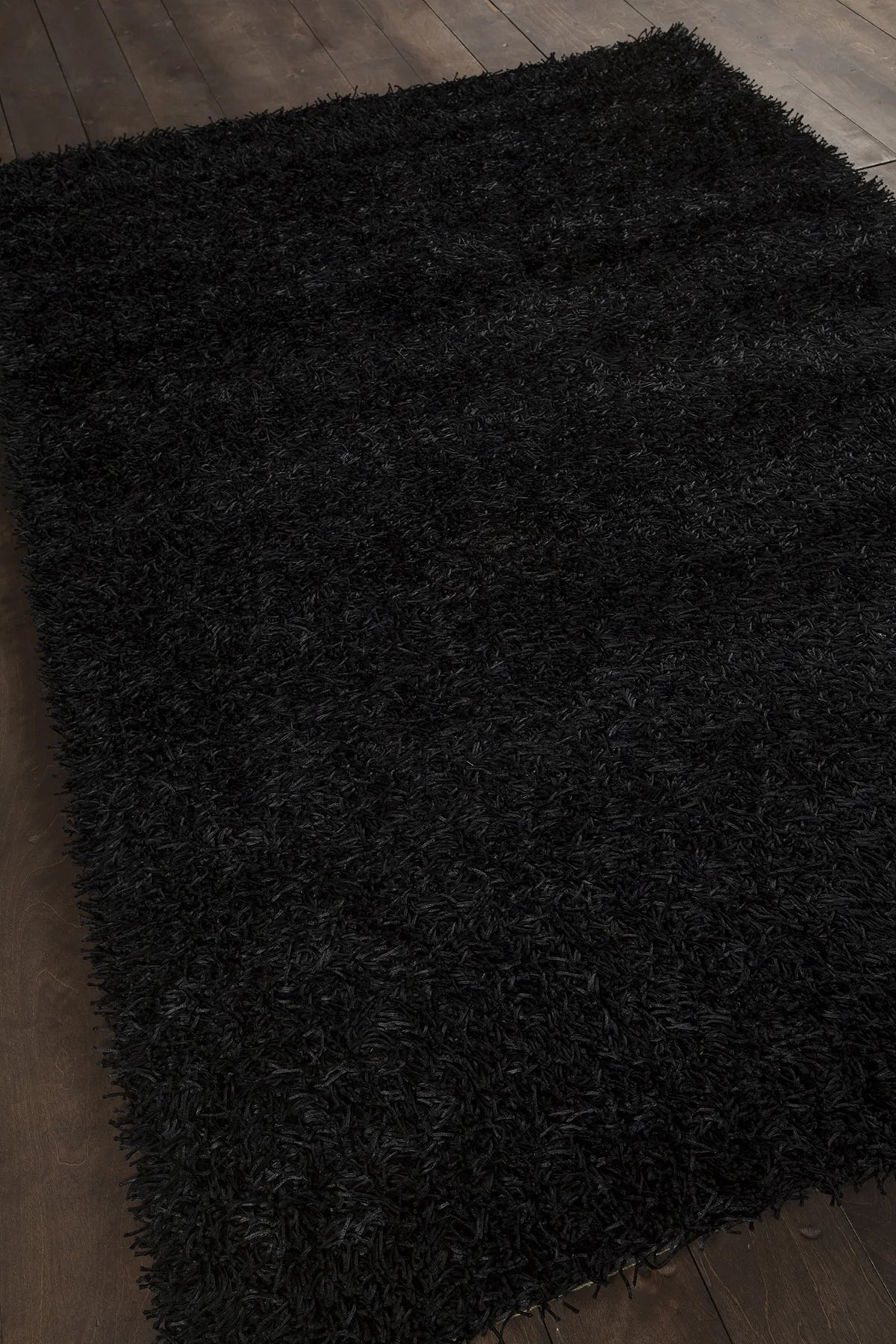 Chandra Zara ZAR-14503 Black rug, angled side view