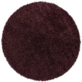 Chandra Zara ZAR-14504 Plum round rug, flat view
