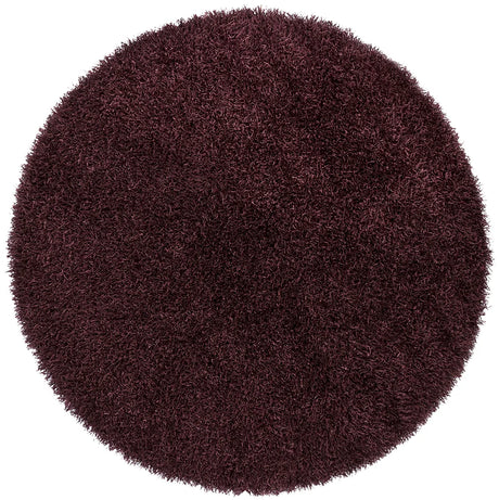 Chandra Zara ZAR-14504 Plum round rug, flat view