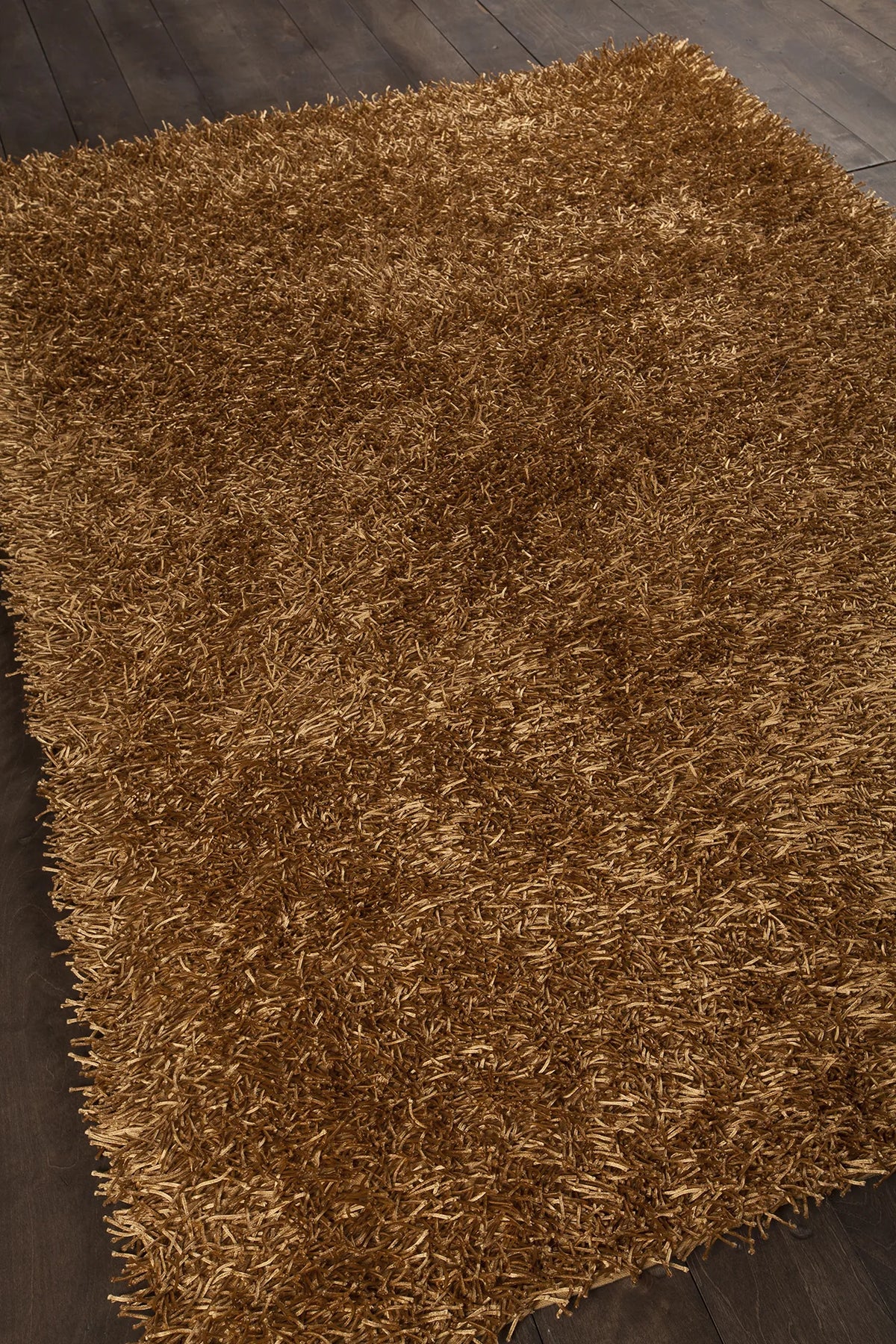 Chandra Zara ZAR-14505 Gold rug, angled side view