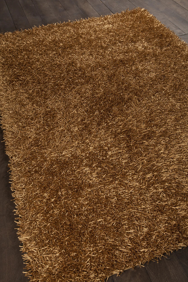 Chandra Zara ZAR-14505 Gold rug, angled side view