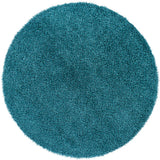 Chandra Zara ZAR-14507 Blue round rug, flat view