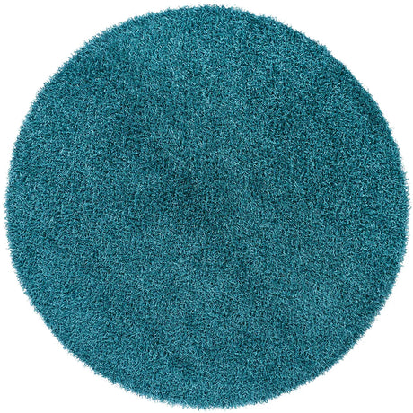 Chandra Zara ZAR-14507 Blue round rug, flat view
