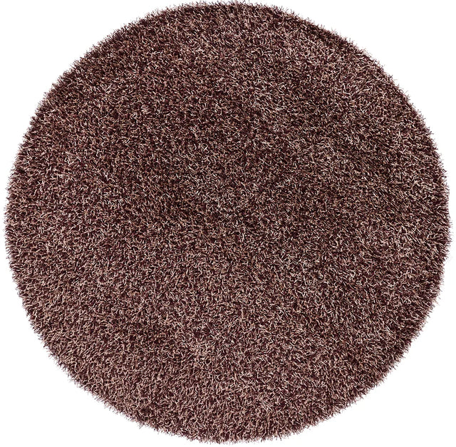 Chandra Zara ZAR-14509 Plum and Cream round rug, flat view