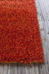 Chandra Zara ZAR-14510 Red and Orange rug, corner detail